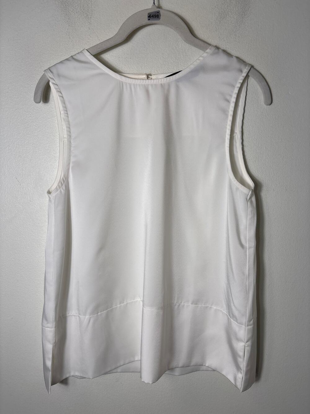 Abby Glass Classic White Sleeveless Tank Sz Xs